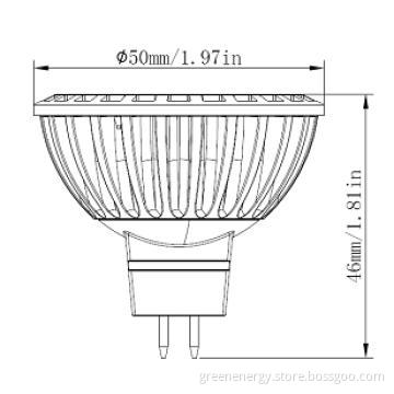 TUV CE GU5. 3 spotlight 5W beam angel 30, MR16